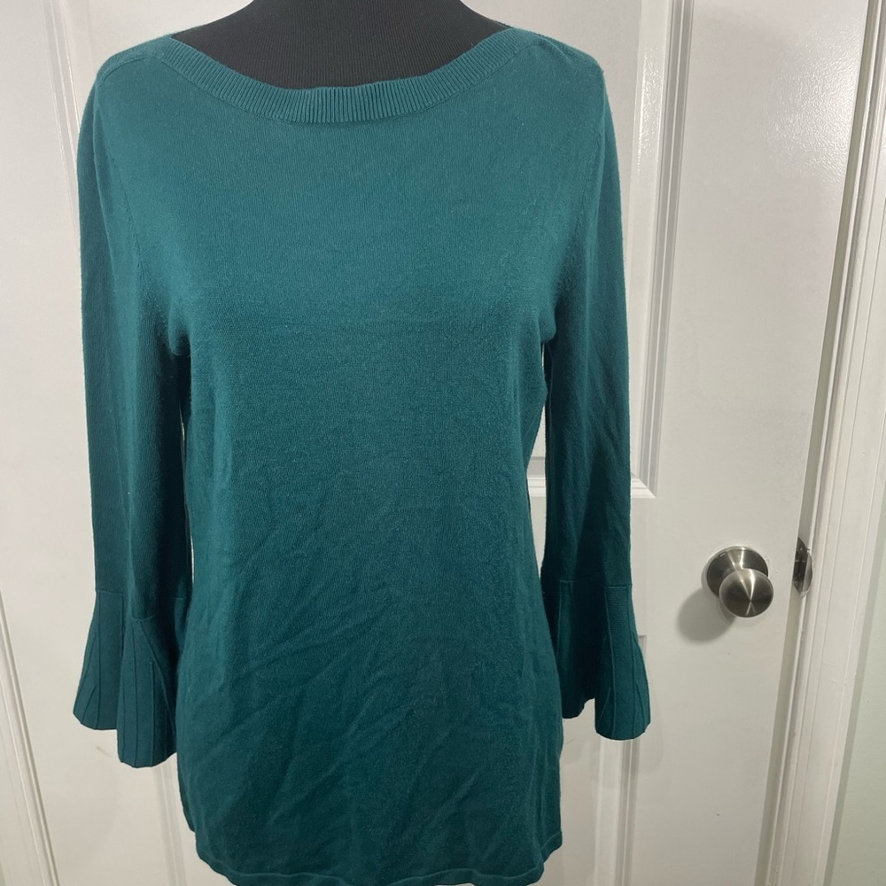 41 Hawthorn Teal Women's Top with Flared Sleeves Size Small CB-114